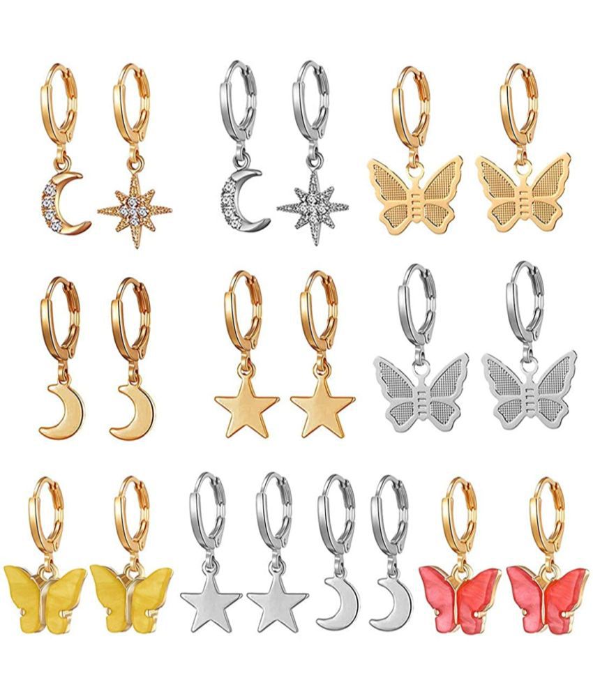     			YOUBELLA Multicolor Danglers Earrings ( Pack of 1 )