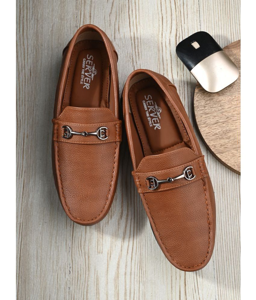     			server Tan Men's Slip on