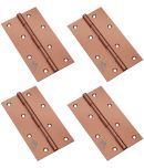 Atlantic Door Butt Hinges 4 Inch x 12 Gauge/2.5 MM Thickness, Stainless Steel, Rose Gold Finish, Pack of 4 Pcs