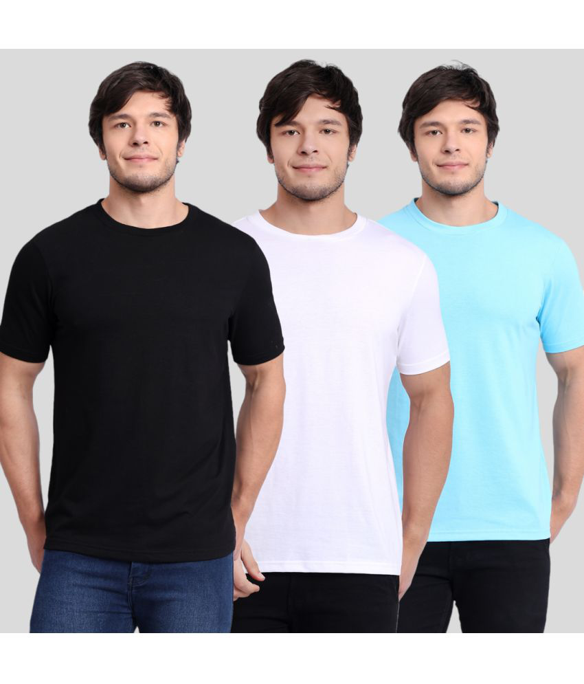     			Betrost 100% Cotton Regular Fit Solid Half Sleeves Men's T-Shirt - Multicolor ( Pack of 3 )