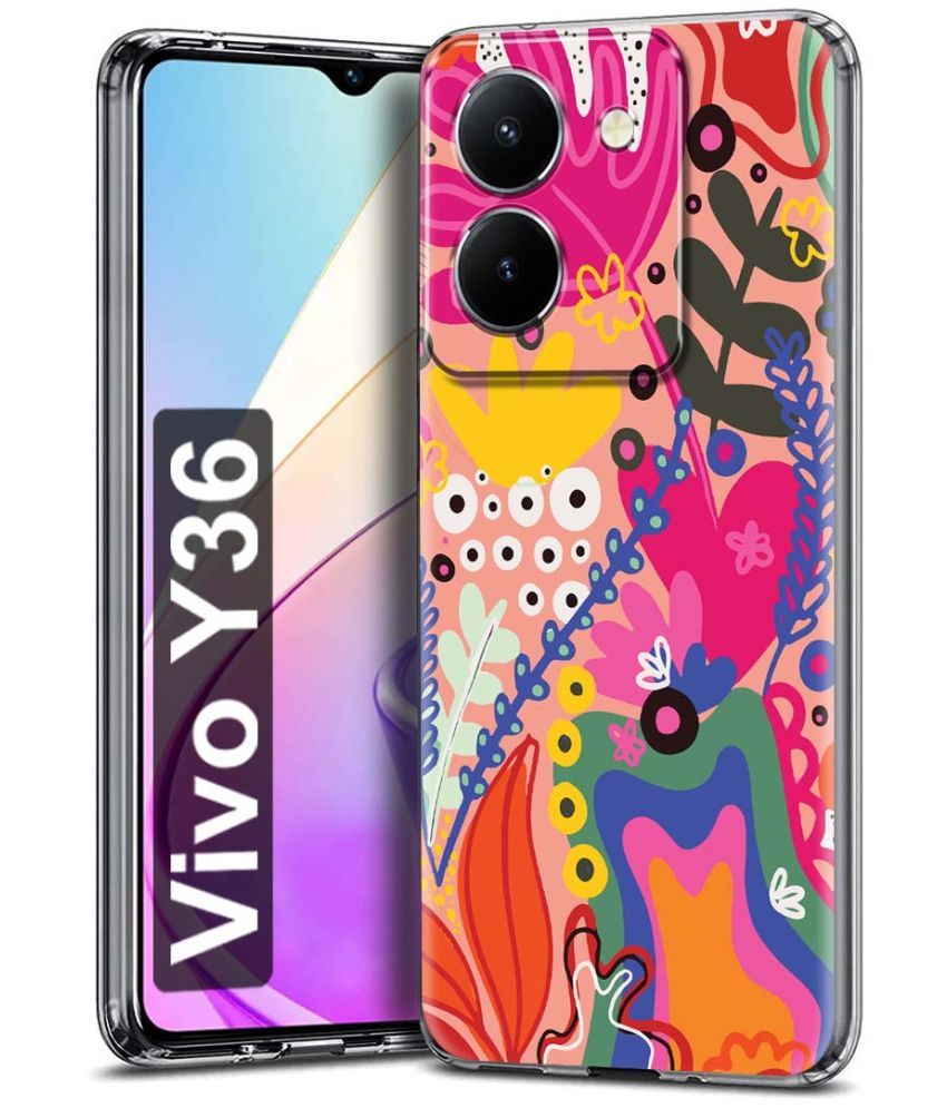     			Fashionury Multicolor Printed Back Cover Silicon Compatible For Vivo Y36 ( Pack of 1 )