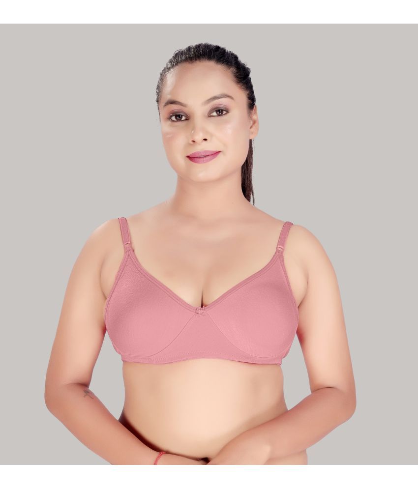     			HAYA Cotton Non Padded Women's Plunge Bra ( Pink )