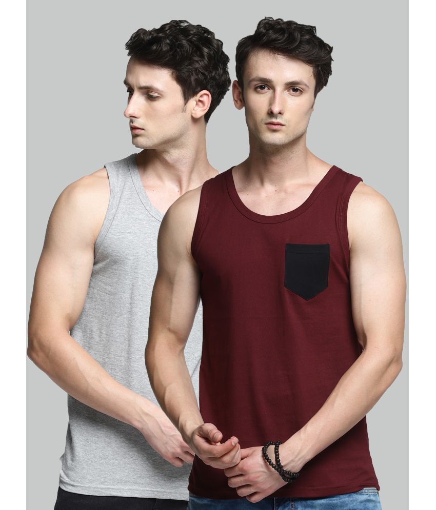     			Trends Tower Pack of 2 Cotton Men's Vest ( Multi )