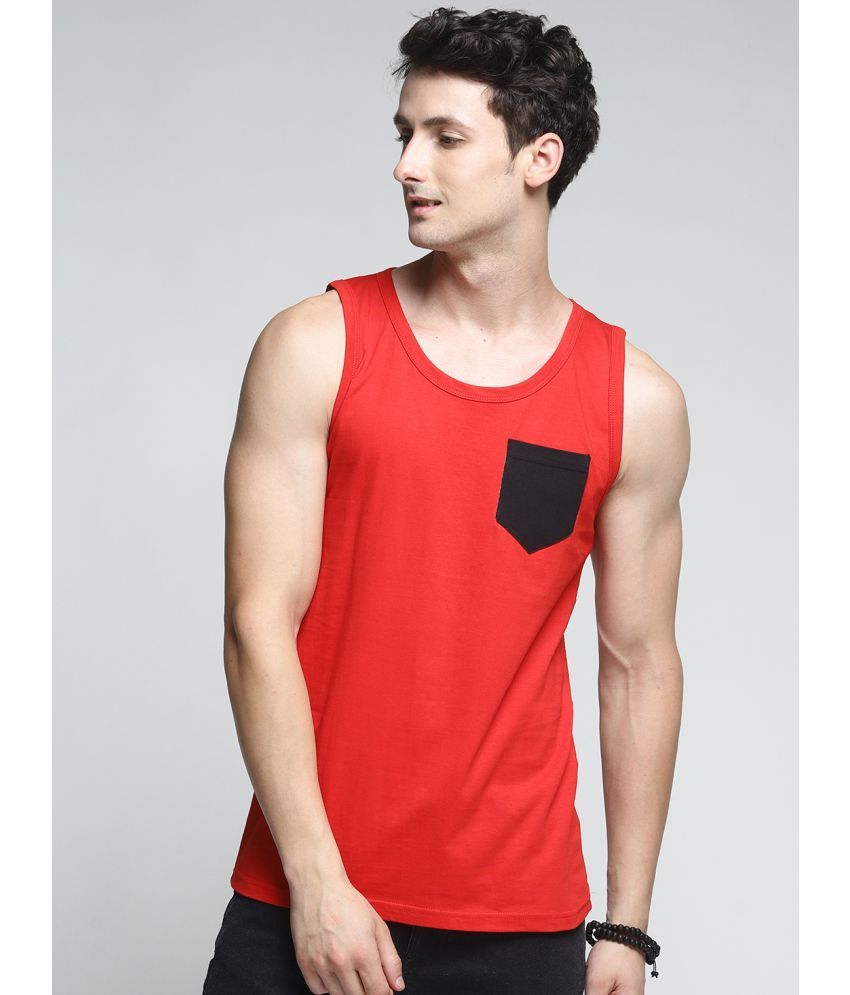     			Trends Tower Cotton Men's Vest ( Red )