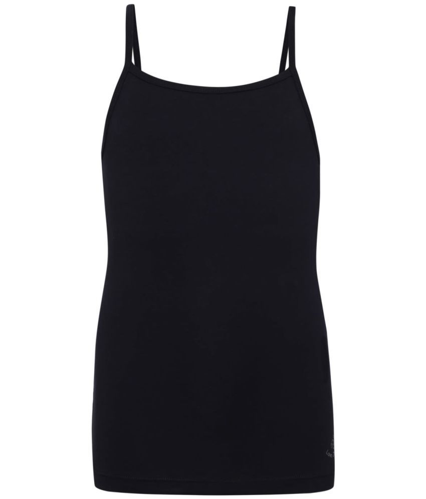     			Jockey SG05 Girl's Super Combed Cotton Elastane Stretch Solid Camisole with Regular Straps - Black