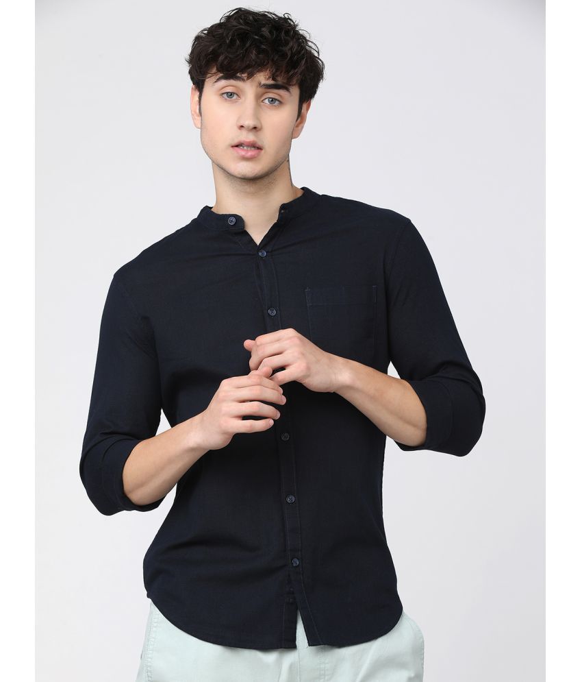     			Ketch 100% Cotton Regular Fit Solids Full Sleeves Men's Casual Shirt - Navy ( Pack of 1 )