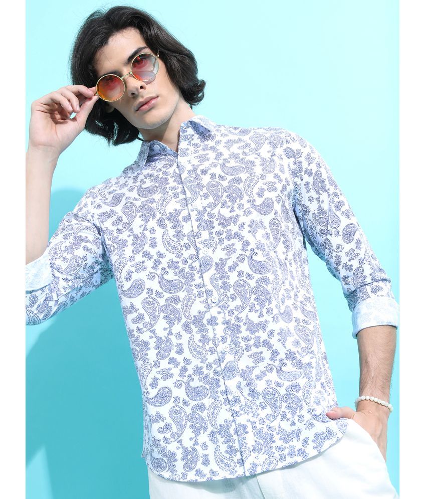     			Ketch 100% Cotton Regular Fit Printed Full Sleeves Men's Casual Shirt - white ( Pack of 1 )