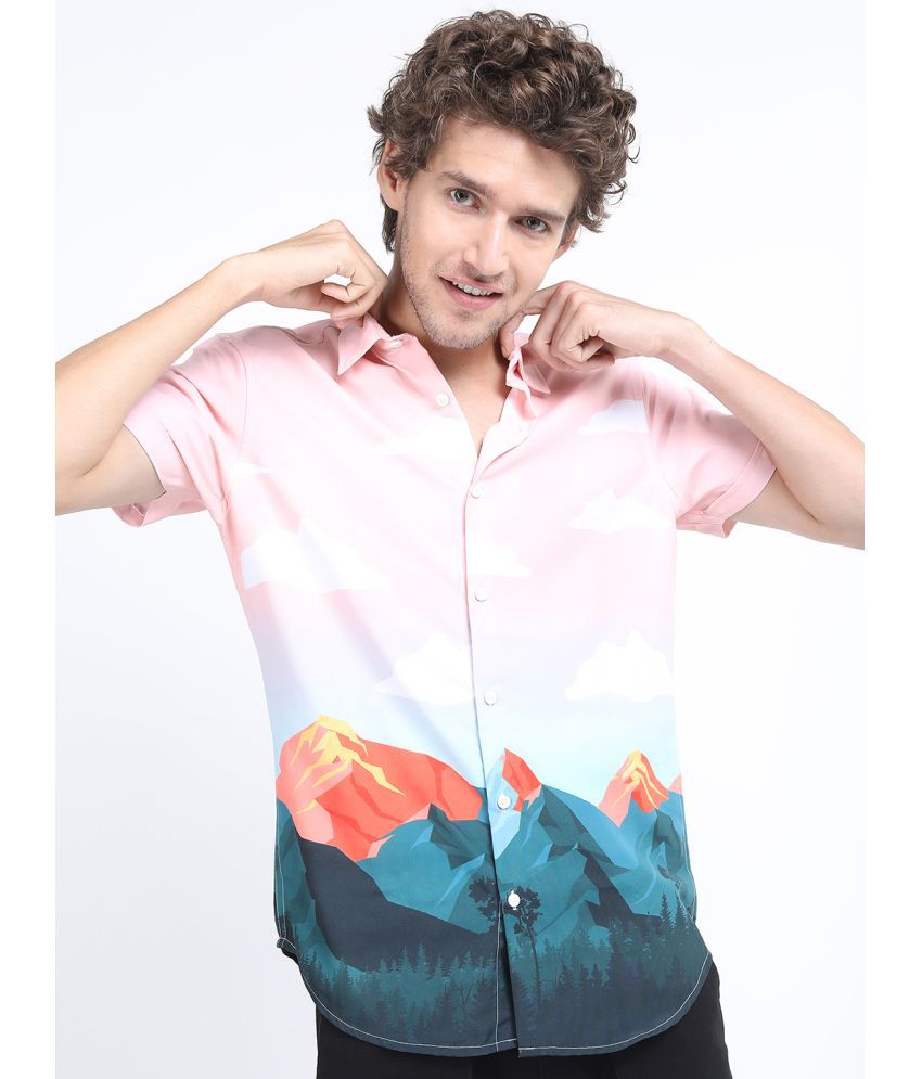     			Ketch Polyester Regular Fit Printed Half Sleeves Men's Casual Shirt - Multicolor ( Pack of 1 )