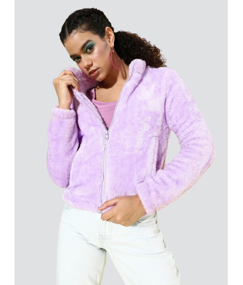    			PP Kurtis Faux Fur Women's Zippered Sweatshirt ( Purple )