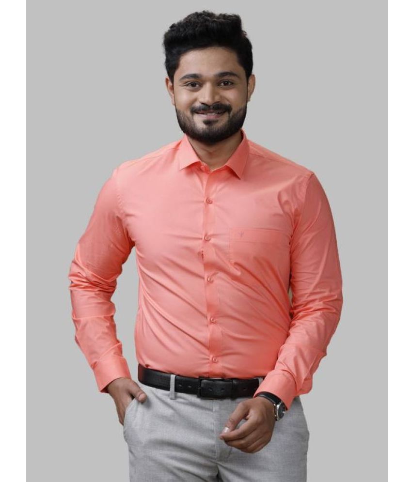     			Ramraj cotton Cotton Blend Slim Fit Solids Full Sleeves Men's Casual Shirt - Pink ( Pack of 1 )