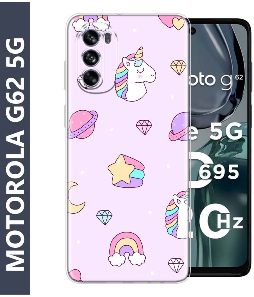     			Fashionury Multicolor Printed Back Cover Silicon Compatible For Motorola G62 5G ( Pack of 1 )