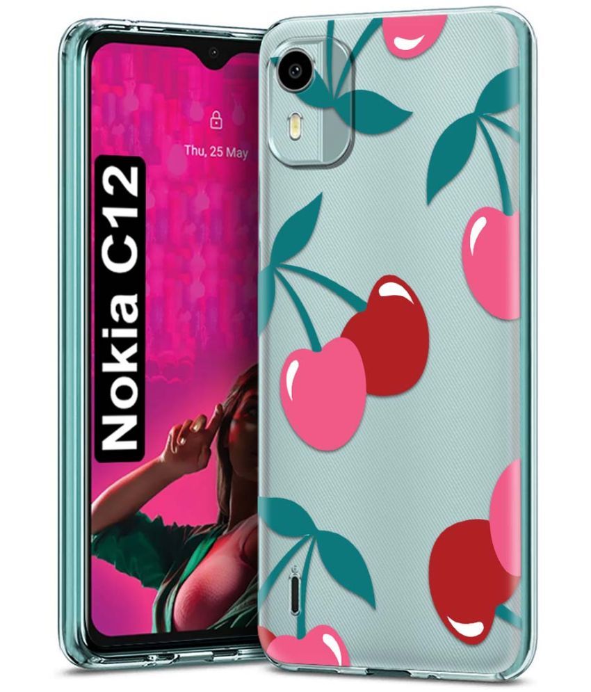     			Fashionury Multicolor Printed Back Cover Silicon Compatible For Nokia C12 ( Pack of 1 )