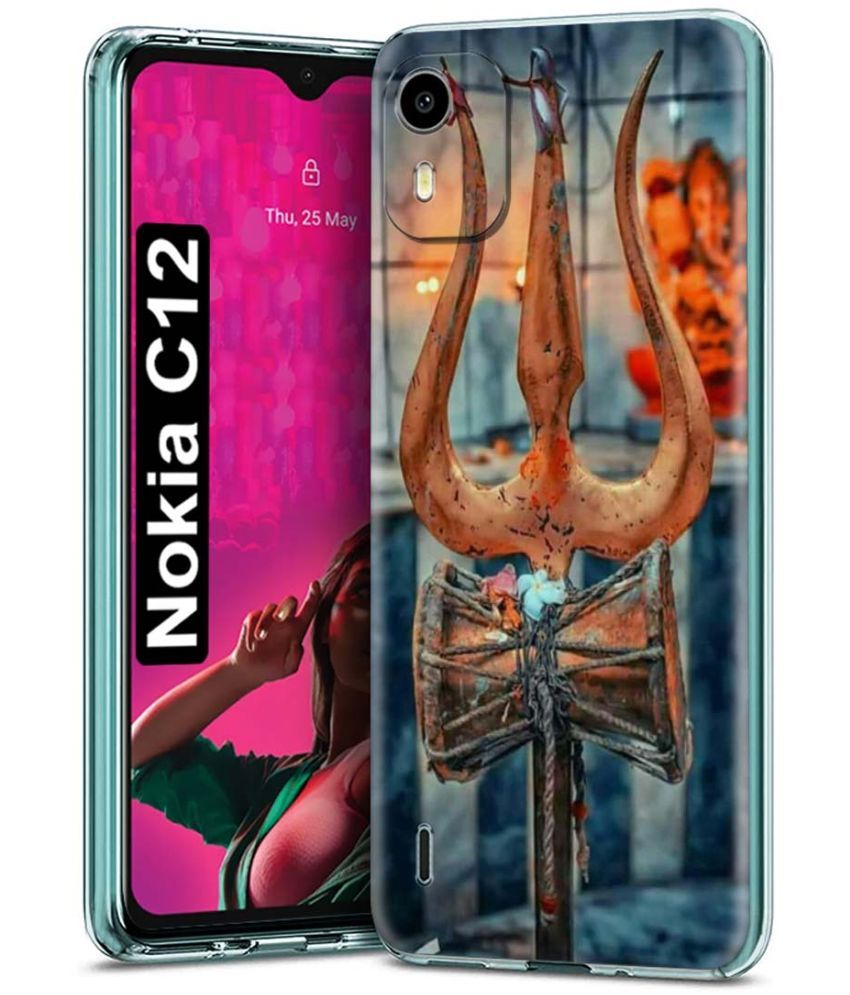     			Fashionury Multicolor Printed Back Cover Silicon Compatible For Nokia C12 ( Pack of 1 )