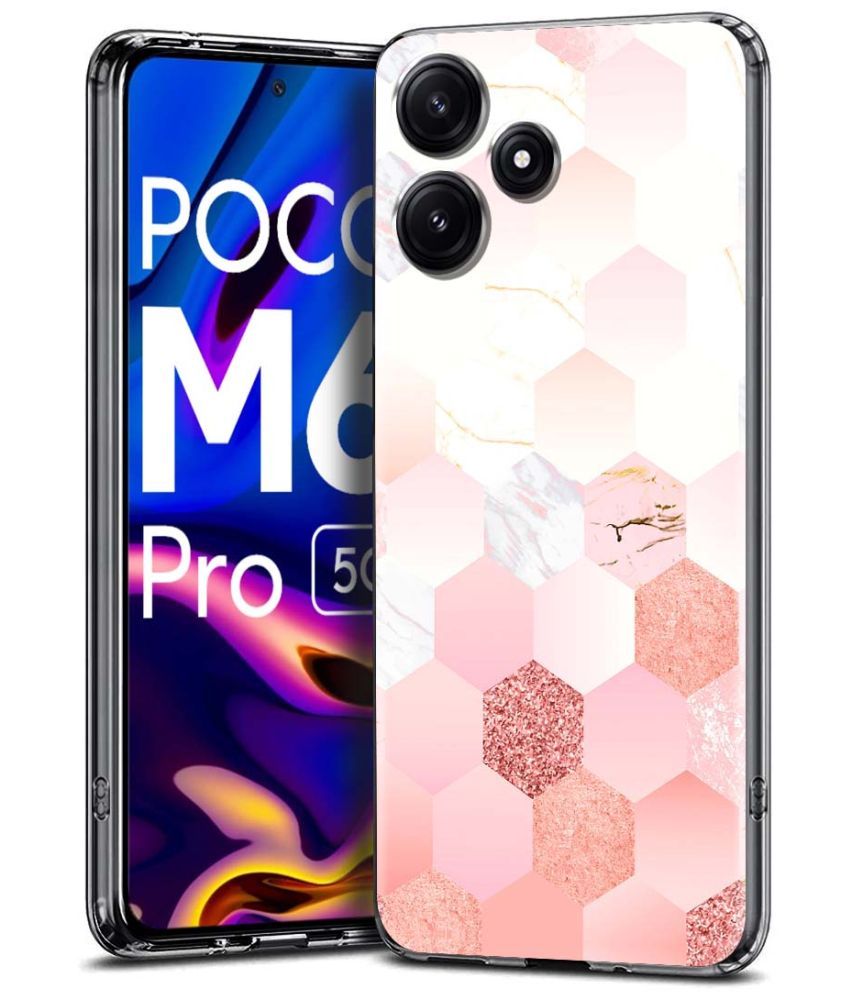     			Fashionury Multicolor Printed Back Cover Silicon Compatible For Poco M6 Pro ( Pack of 1 )