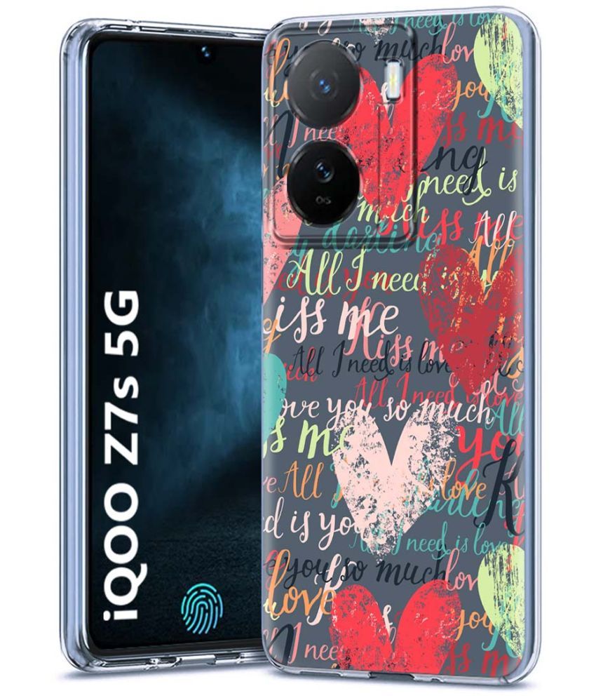     			Fashionury Multicolor Printed Back Cover Silicon Compatible For iQoo Z7s 5G ( Pack of 1 )