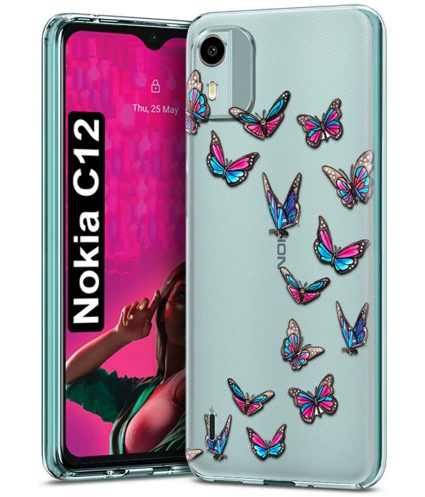     			Fashionury Multicolor Printed Back Cover Silicon Compatible For Nokia C12 ( Pack of 1 )