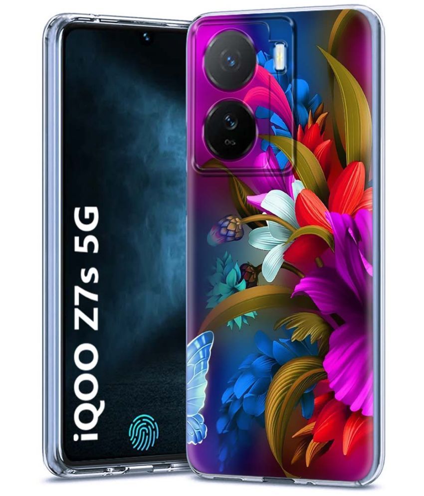     			Fashionury Multicolor Printed Back Cover Silicon Compatible For iQoo Z7s 5G ( Pack of 1 )