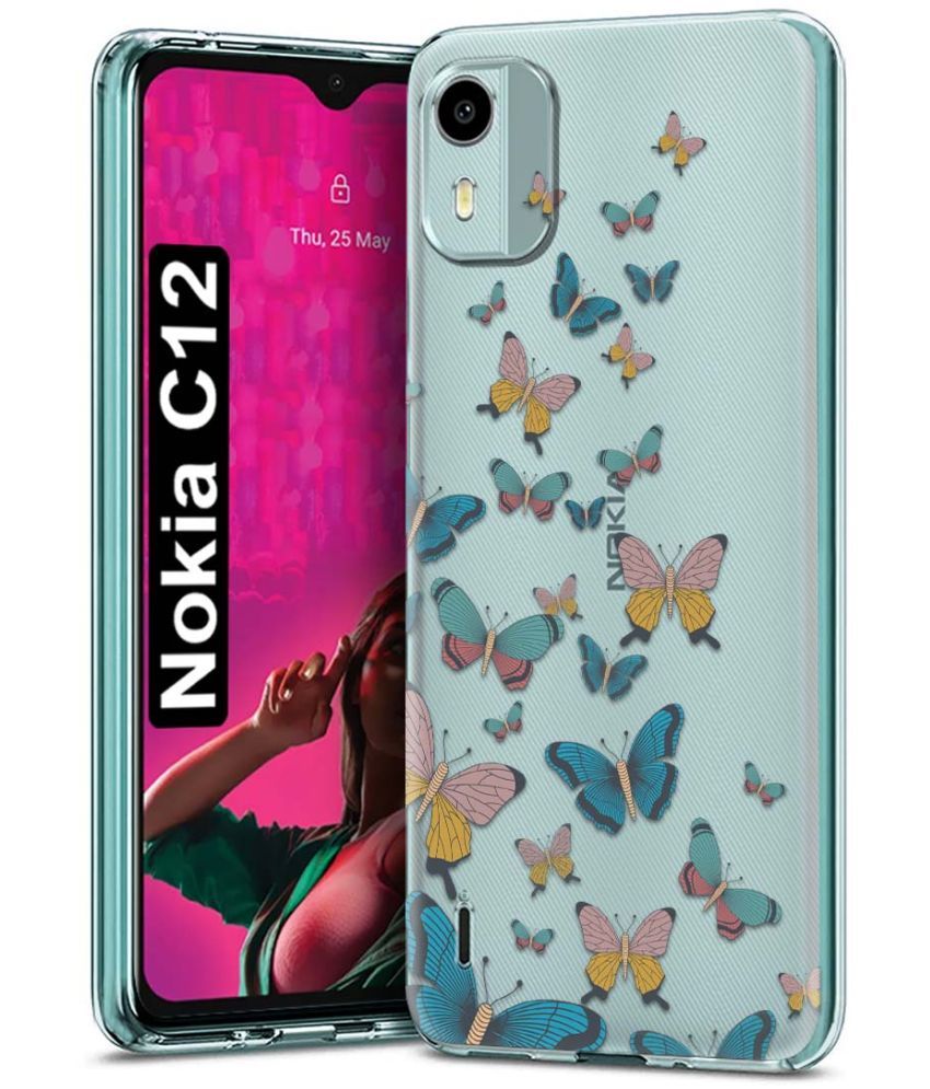     			Fashionury Multicolor Printed Back Cover Silicon Compatible For Nokia C12 ( Pack of 1 )