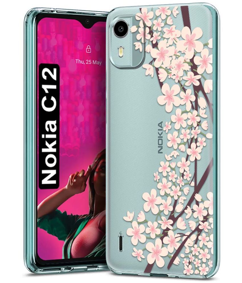     			Fashionury Multicolor Printed Back Cover Silicon Compatible For Nokia C12 ( Pack of 1 )