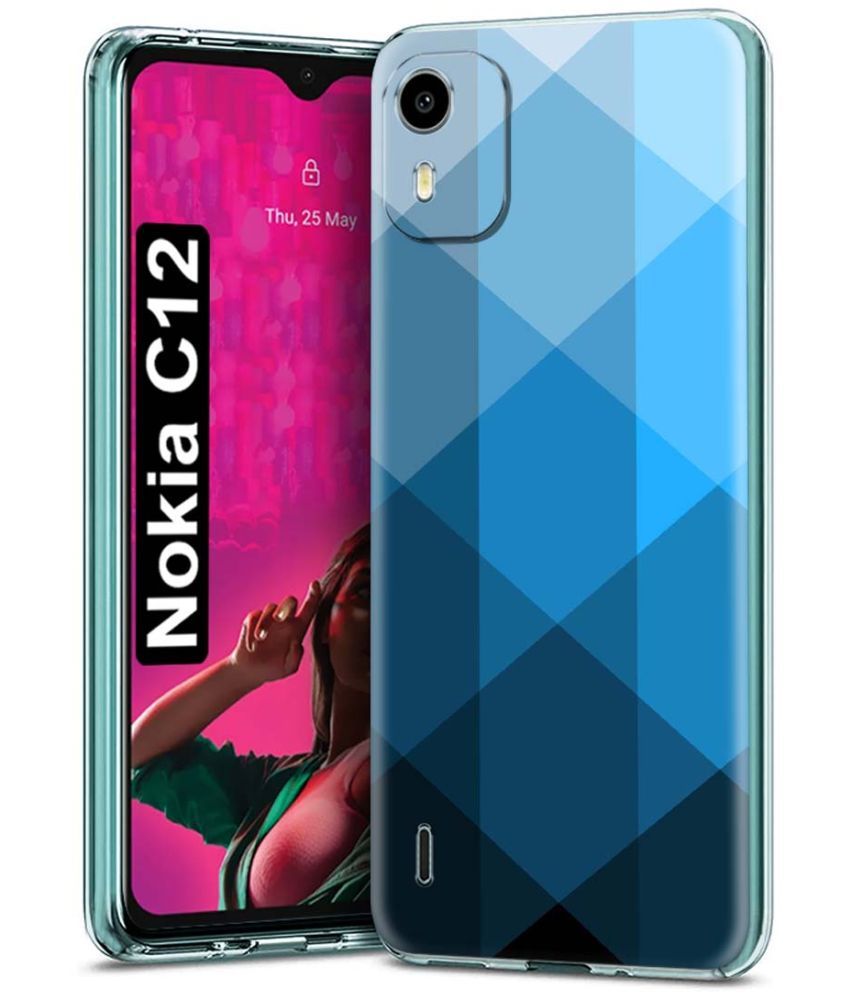     			Fashionury Multicolor Printed Back Cover Silicon Compatible For Nokia C12 ( Pack of 1 )