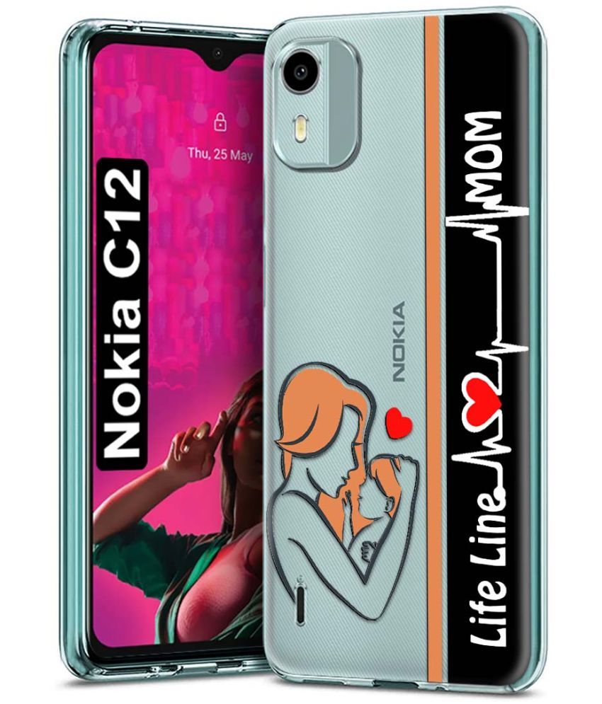     			Fashionury Multicolor Printed Back Cover Silicon Compatible For Nokia C12 ( Pack of 1 )