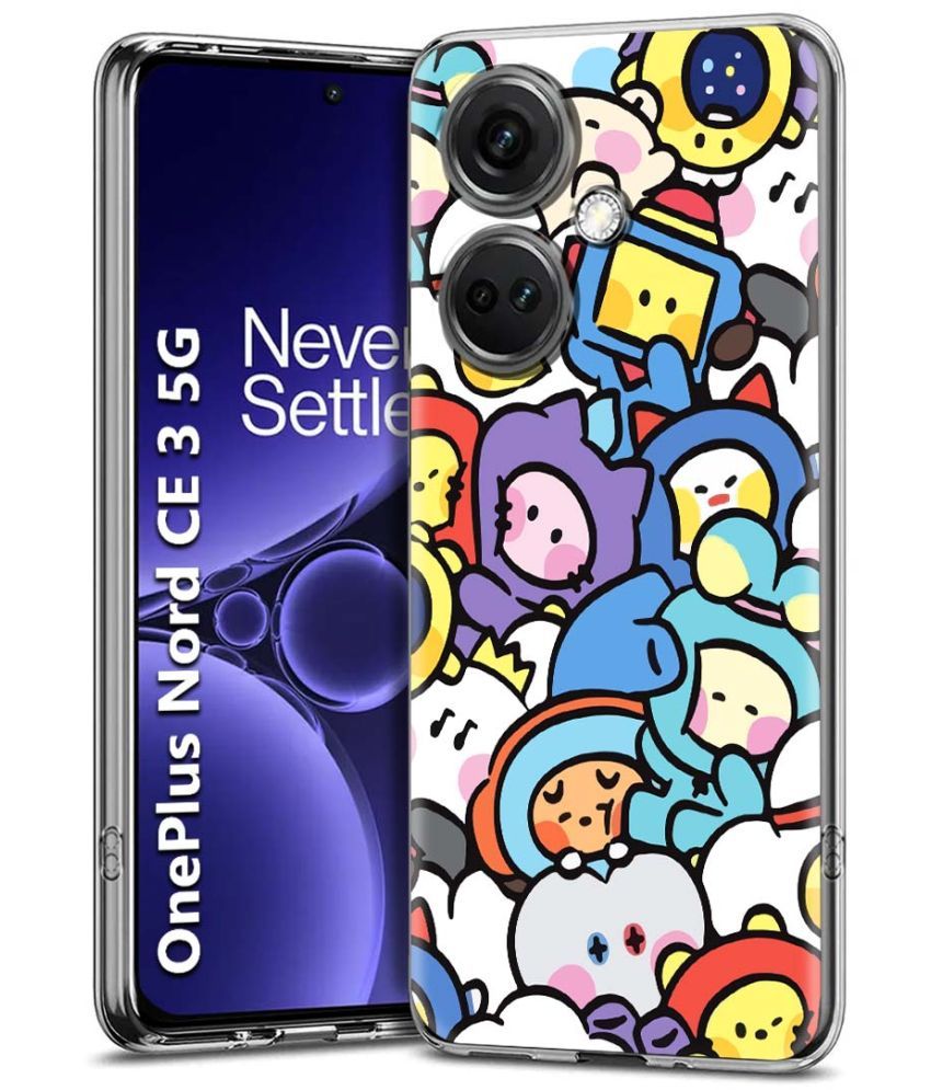     			Fashionury Multicolor Printed Back Cover Silicon Compatible For OnePlus Nord CE 3 5G ( Pack of 1 )