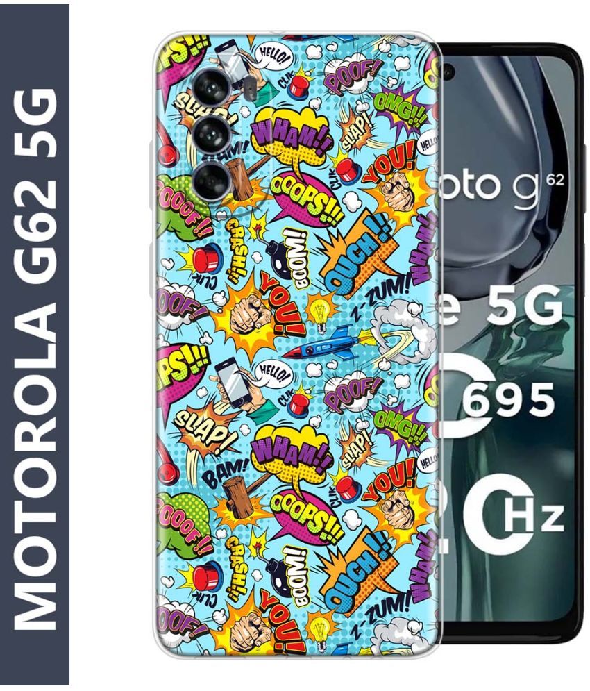     			Fashionury Multicolor Printed Back Cover Silicon Compatible For Motorola G62 5G ( Pack of 1 )