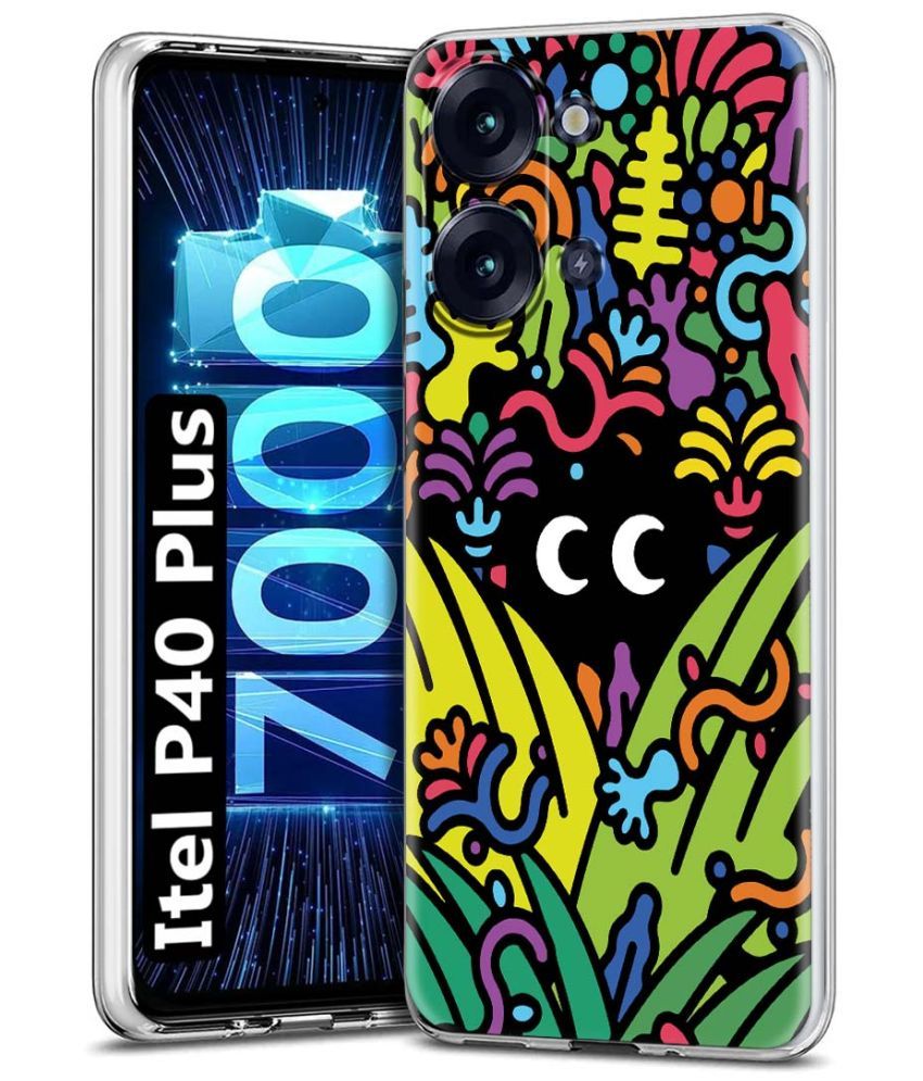     			Fashionury Multicolor Printed Back Cover Silicon Compatible For Itel P40 Plus ( Pack of 1 )