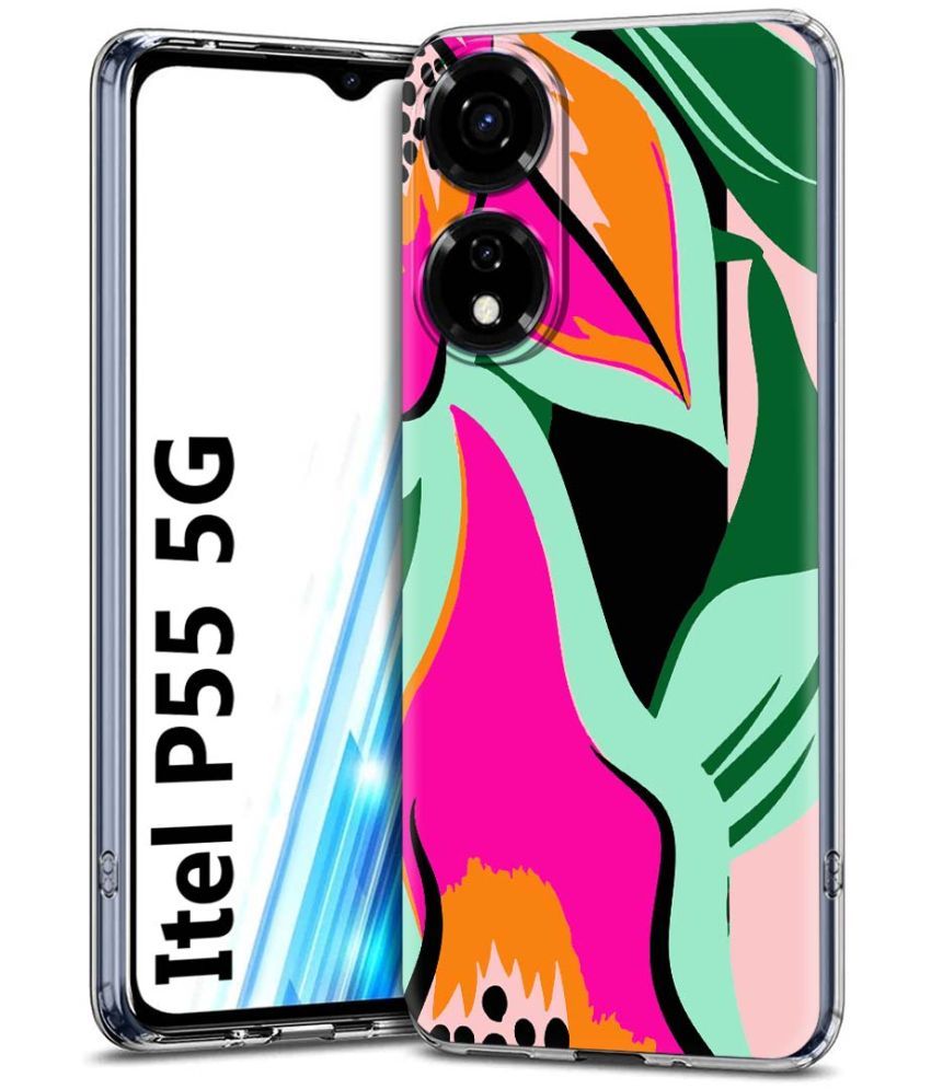     			Fashionury Multicolor Printed Back Cover Silicon Compatible For Itel P55 5G ( Pack of 1 )