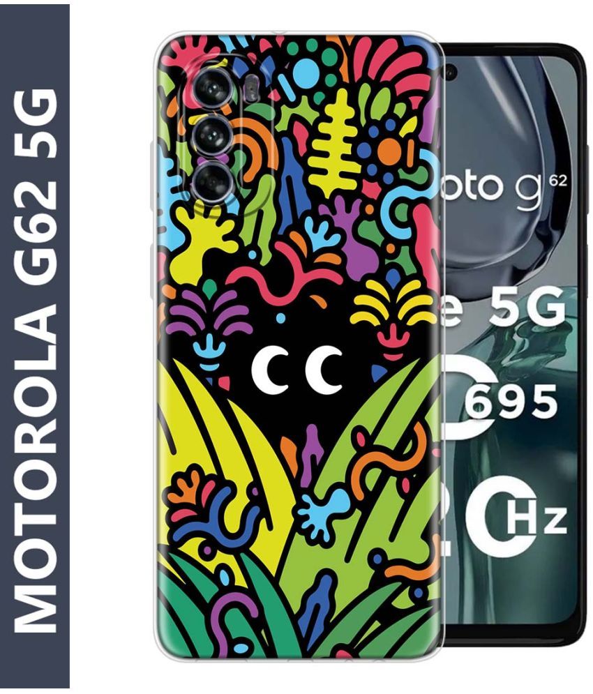     			Fashionury Multicolor Printed Back Cover Silicon Compatible For Motorola G62 5G ( Pack of 1 )