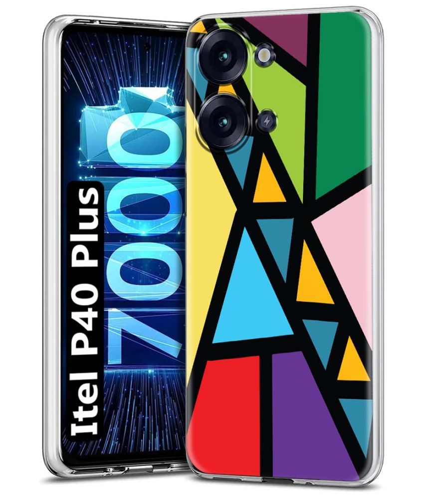     			Fashionury Multicolor Printed Back Cover Silicon Compatible For Itel P40 Plus ( Pack of 1 )