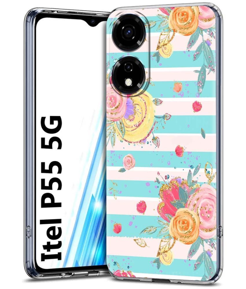     			Fashionury Multicolor Printed Back Cover Silicon Compatible For Itel P55 5G ( Pack of 1 )