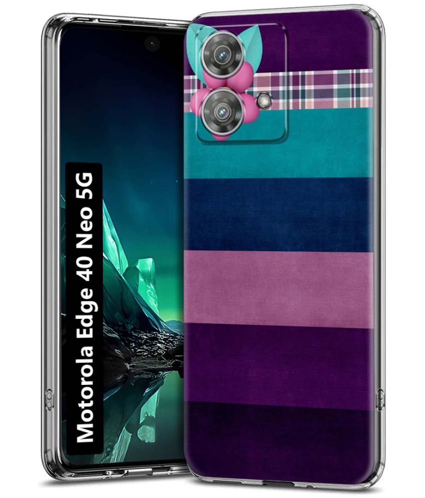     			Fashionury Multicolor Printed Back Cover Silicon Compatible For Motorola Edge 40 Neo 5G ( Pack of 1 )