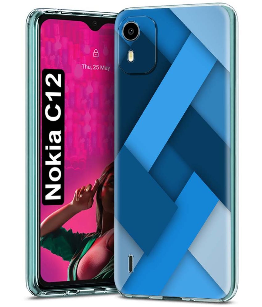     			Fashionury Multicolor Printed Back Cover Silicon Compatible For Nokia C12 ( Pack of 1 )