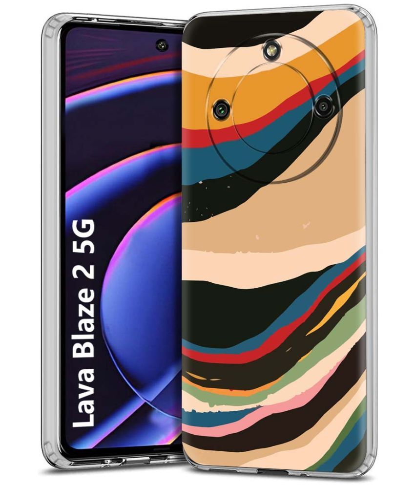     			Fashionury Multicolor Printed Back Cover Silicon Compatible For Lava Blaze 2 ( Pack of 1 )