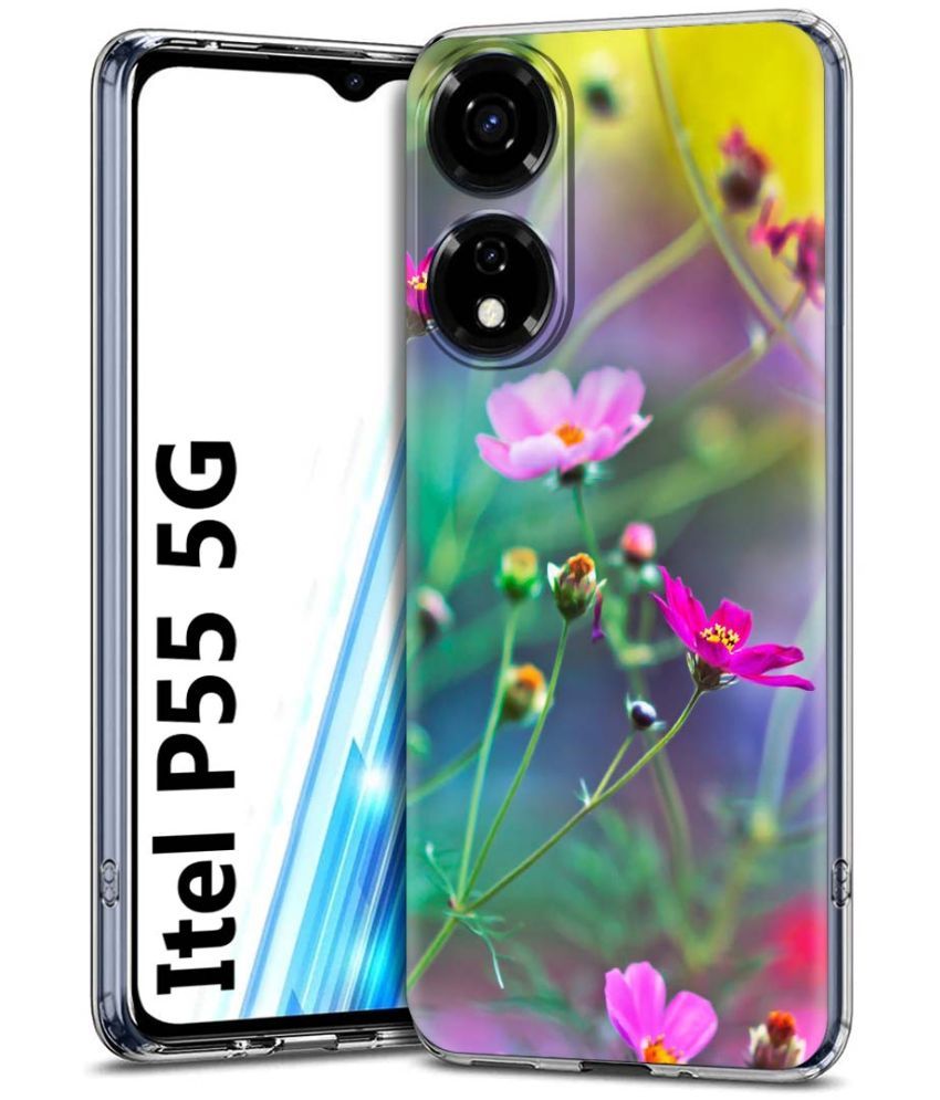     			Fashionury Multicolor Printed Back Cover Silicon Compatible For Itel P55 5G ( Pack of 1 )