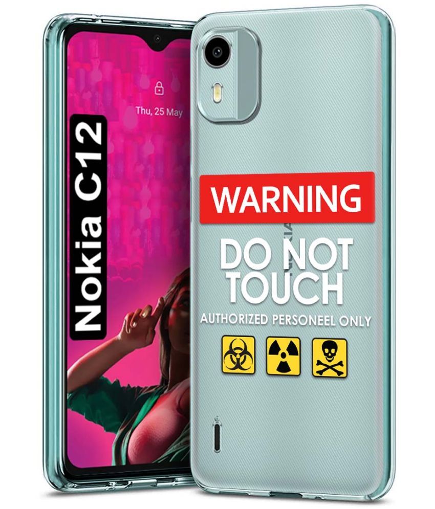     			Fashionury Multicolor Printed Back Cover Silicon Compatible For Nokia C12 ( Pack of 1 )