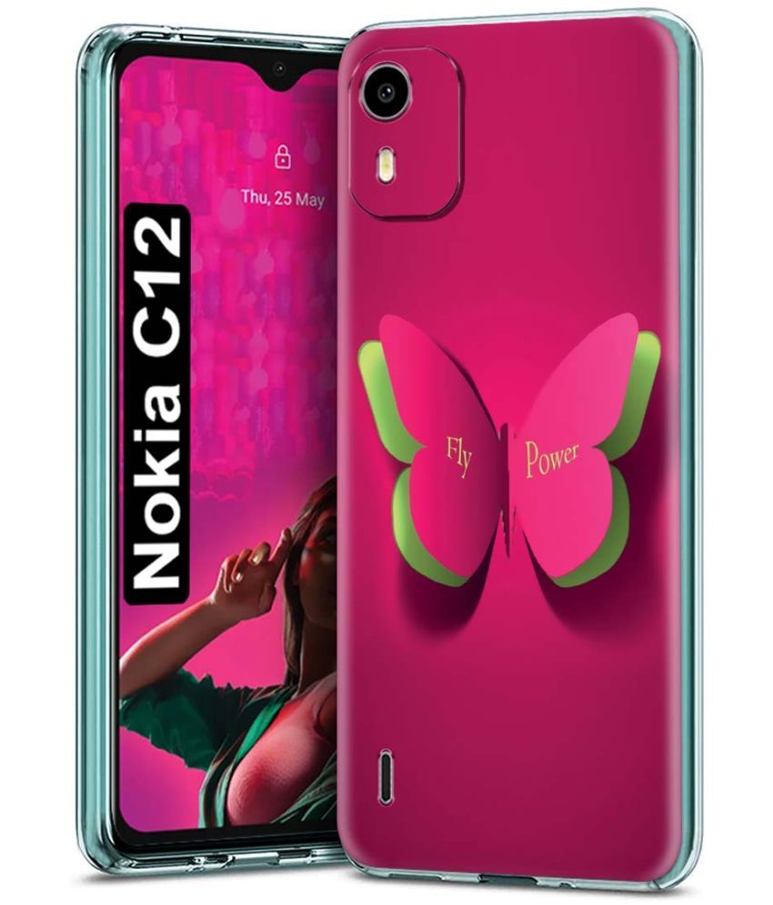     			Fashionury Multicolor Printed Back Cover Silicon Compatible For Nokia C12 ( Pack of 1 )