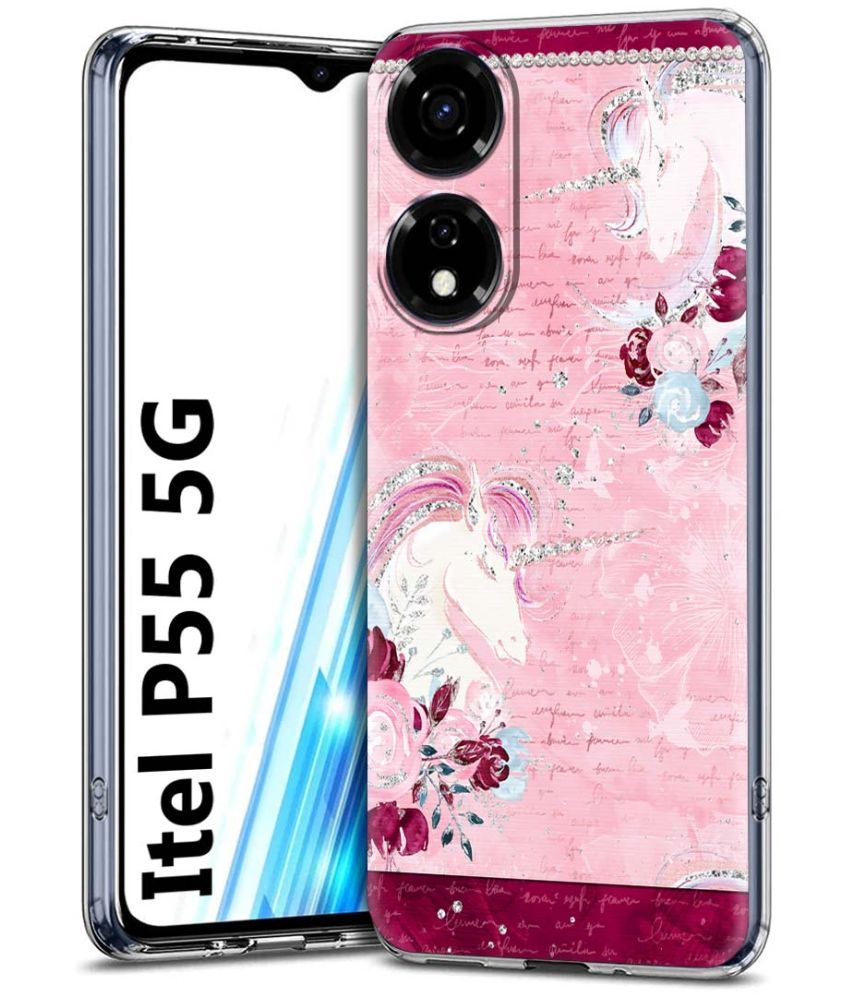     			Fashionury Multicolor Printed Back Cover Silicon Compatible For Itel P55 5G ( Pack of 1 )