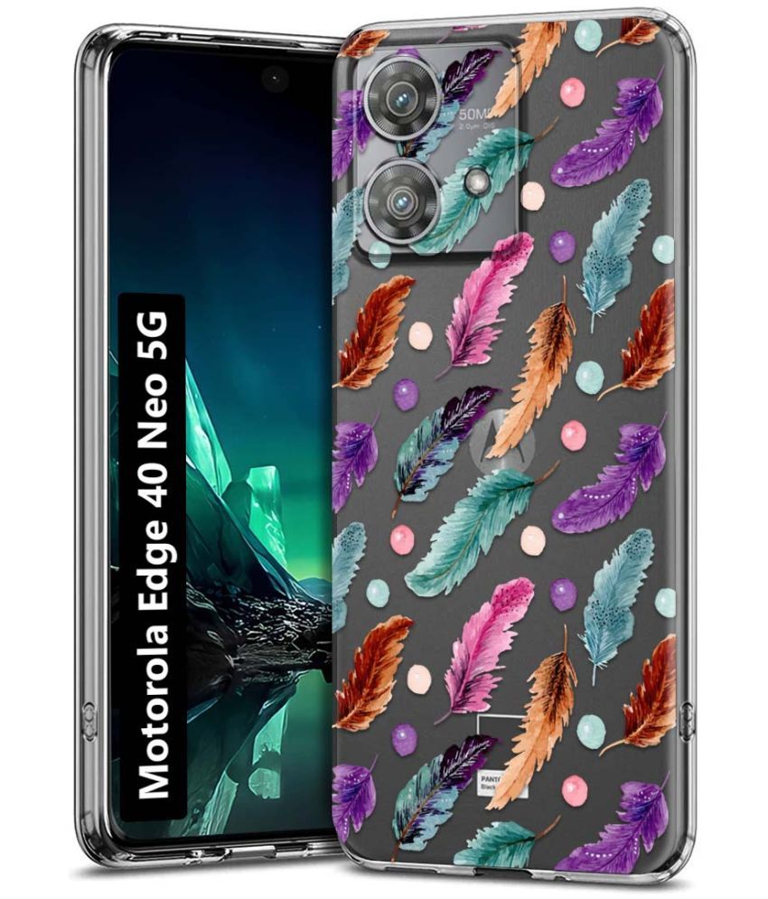     			Fashionury Multicolor Printed Back Cover Silicon Compatible For Motorola Edge 40 Neo 5G ( Pack of 1 )