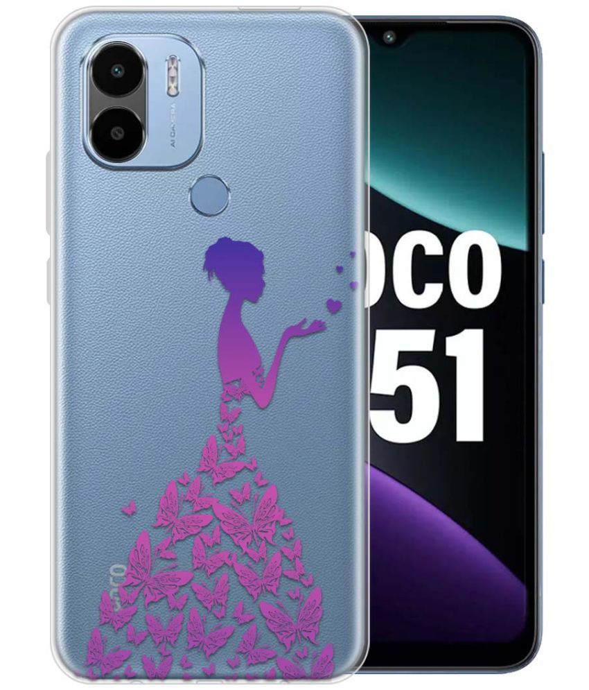     			Fashionury Multicolor Printed Back Cover Silicon Compatible For Poco C51 ( Pack of 1 )