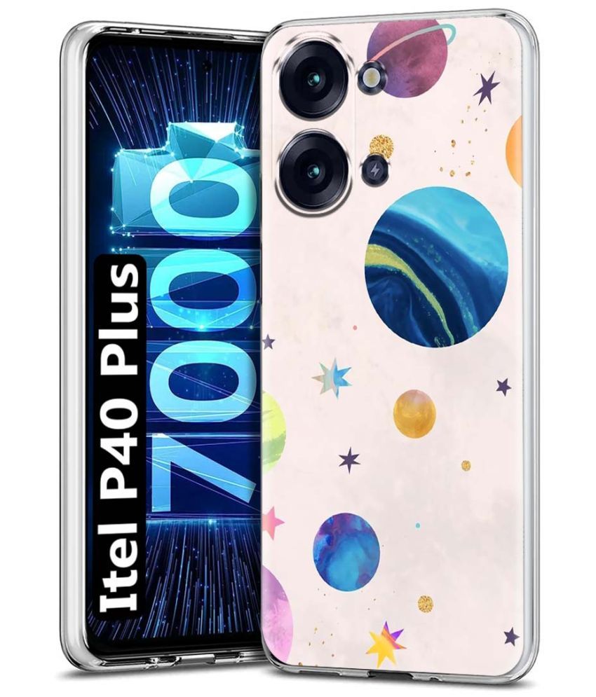     			Fashionury Multicolor Printed Back Cover Silicon Compatible For Itel P40 Plus ( Pack of 1 )