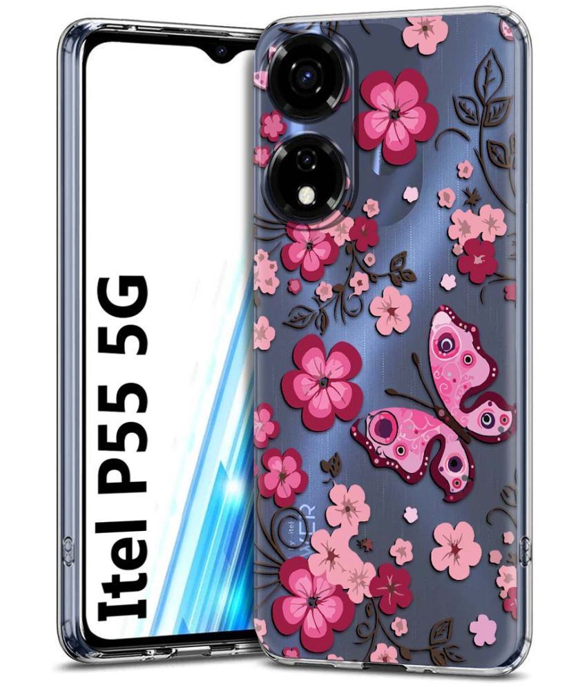     			Fashionury Multicolor Printed Back Cover Silicon Compatible For Itel P55 5G ( Pack of 1 )