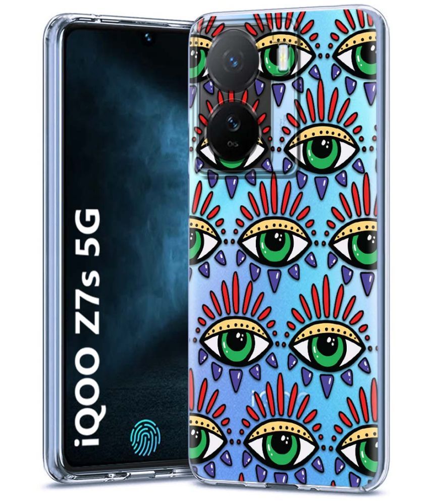     			Fashionury Multicolor Printed Back Cover Silicon Compatible For iQoo Z7s 5G ( Pack of 1 )