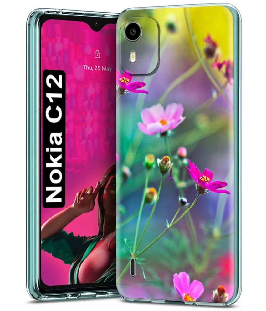     			Fashionury Multicolor Printed Back Cover Silicon Compatible For Nokia C12 ( Pack of 1 )