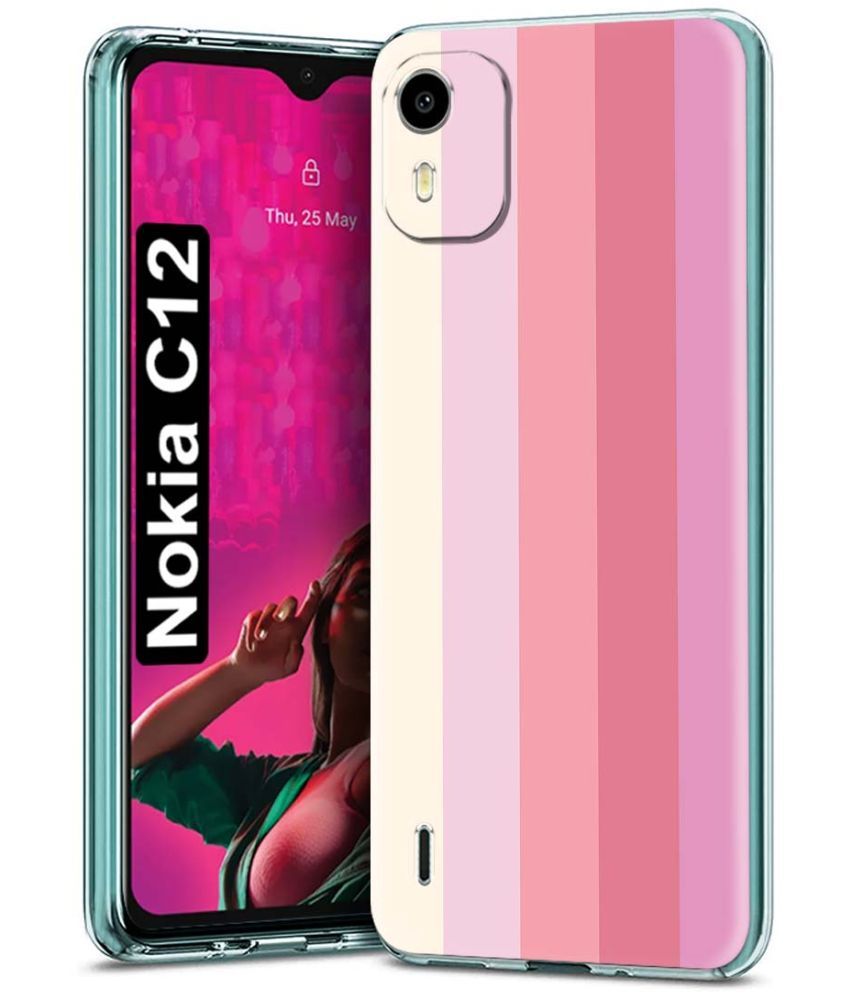     			Fashionury Multicolor Printed Back Cover Silicon Compatible For Nokia C12 ( Pack of 1 )