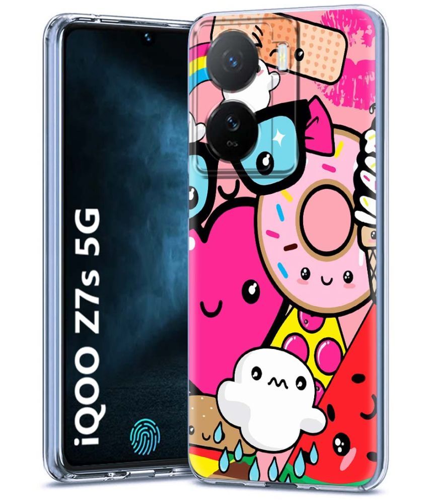     			Fashionury Multicolor Printed Back Cover Silicon Compatible For iQoo Z7s 5G ( Pack of 1 )