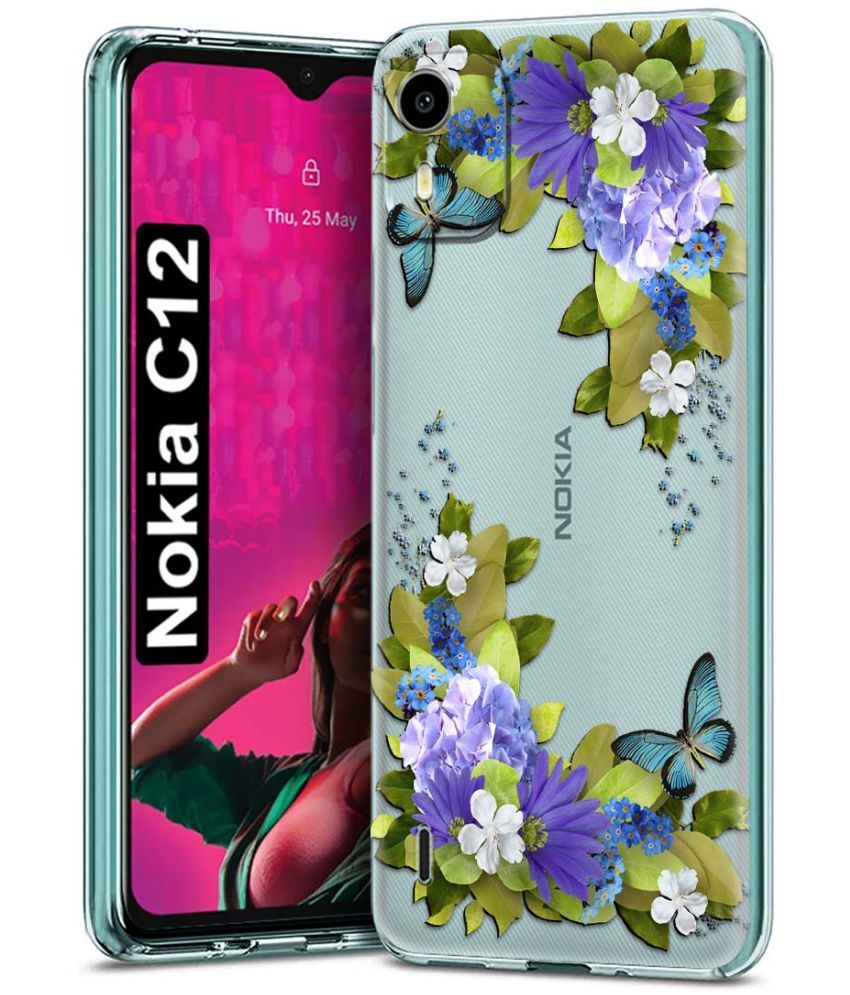     			Fashionury Multicolor Printed Back Cover Silicon Compatible For Nokia C12 ( Pack of 1 )