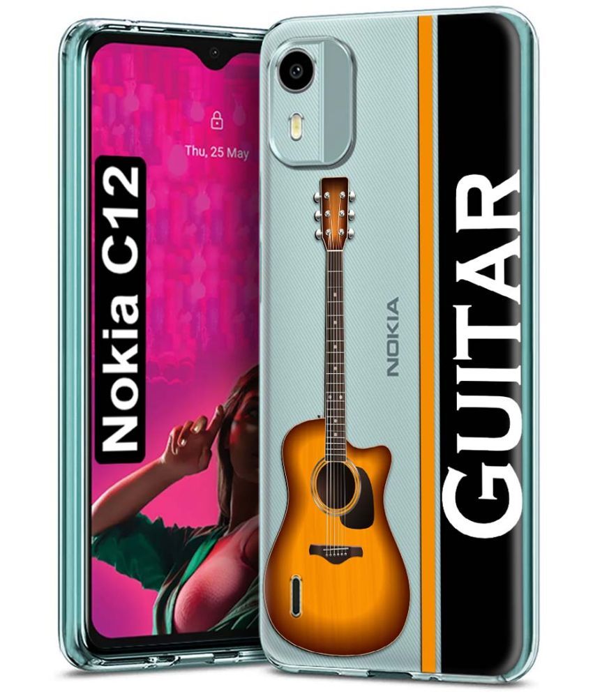     			Fashionury Multicolor Printed Back Cover Silicon Compatible For Nokia C12 ( Pack of 1 )