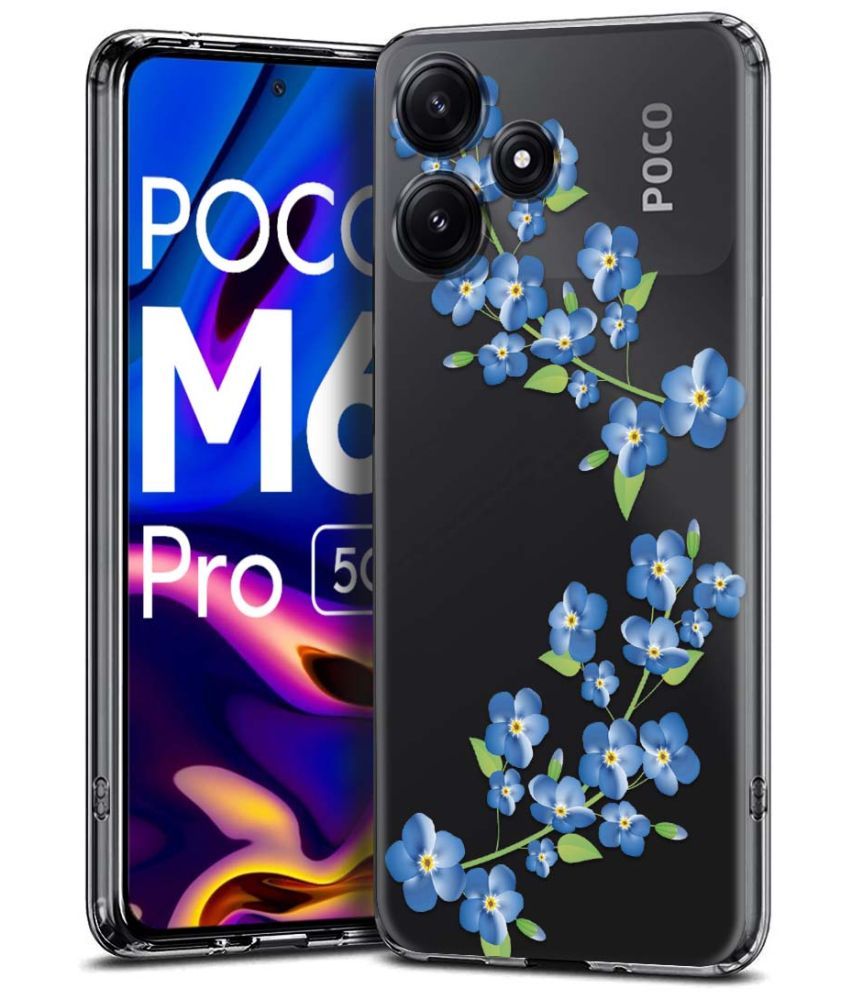     			Fashionury Multicolor Printed Back Cover Silicon Compatible For Poco M6 Pro ( Pack of 1 )